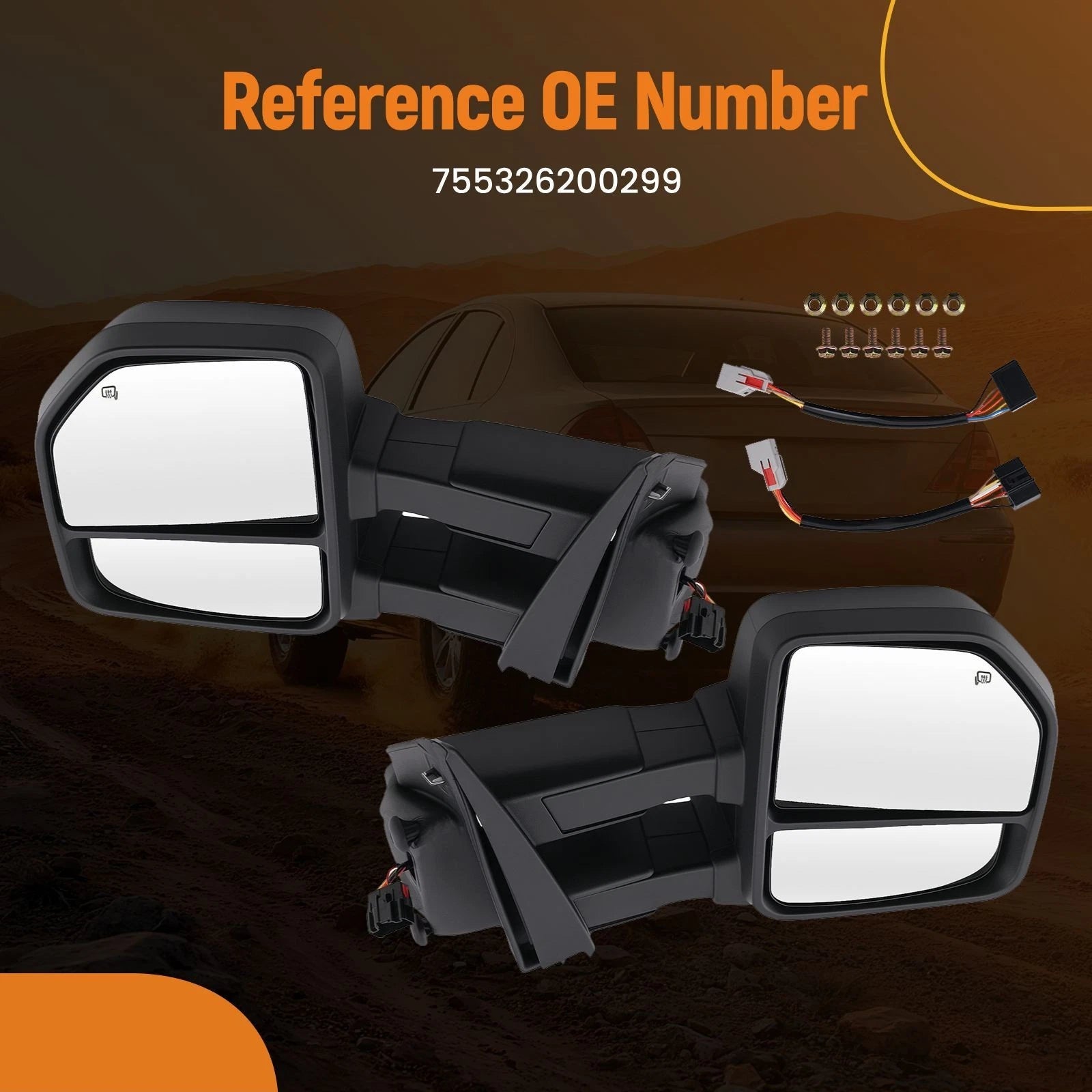 Right Side View Mirror for Ford F150 (2015-2018) LED Sensor