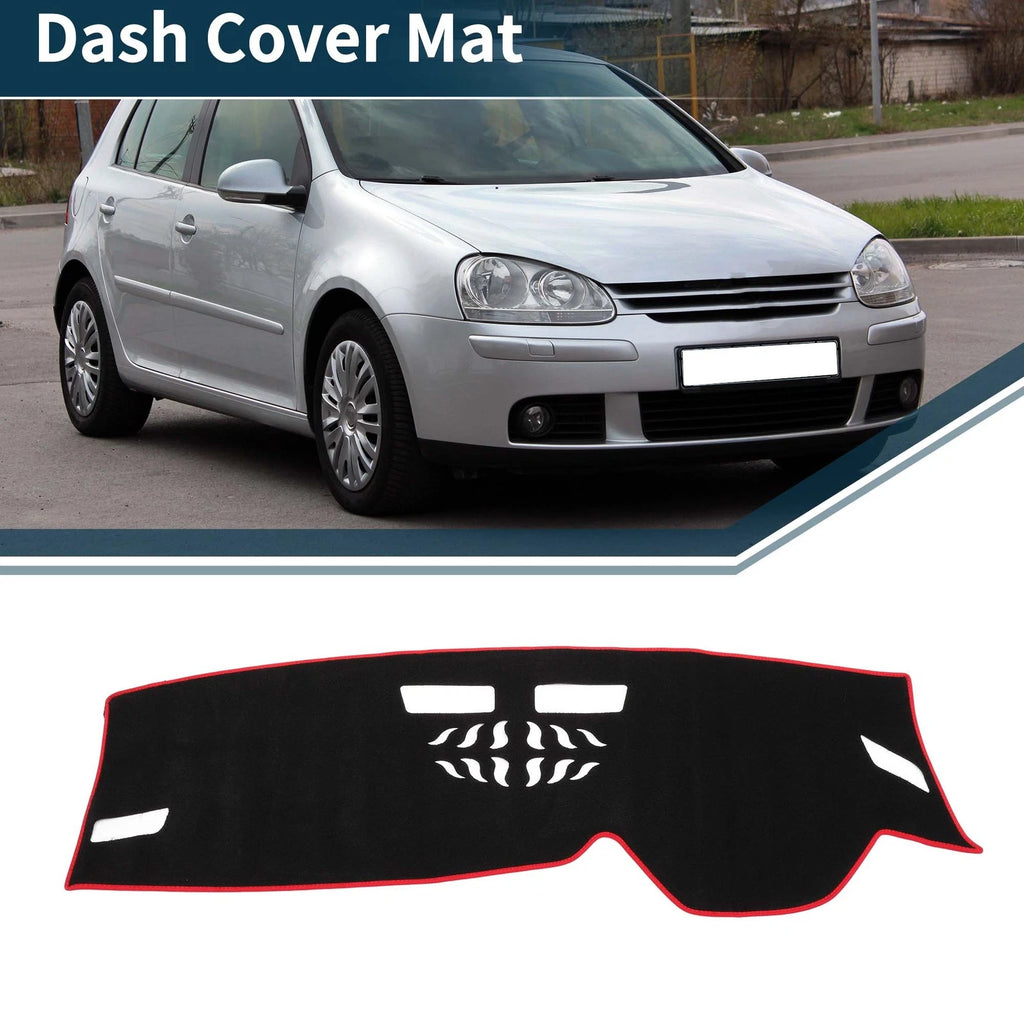 Dashboard Cover Mat for Volkswagen Golf 8 (2021–2024) Sun Protector Black Red