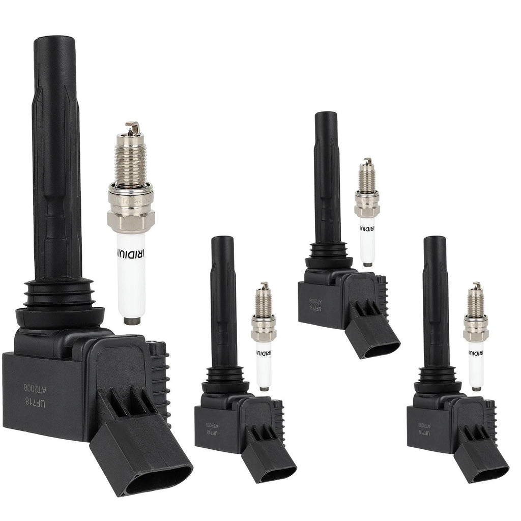 Set of 4 Ignition Coils & Spark Plugs for Audi A3 Sportback e-tron