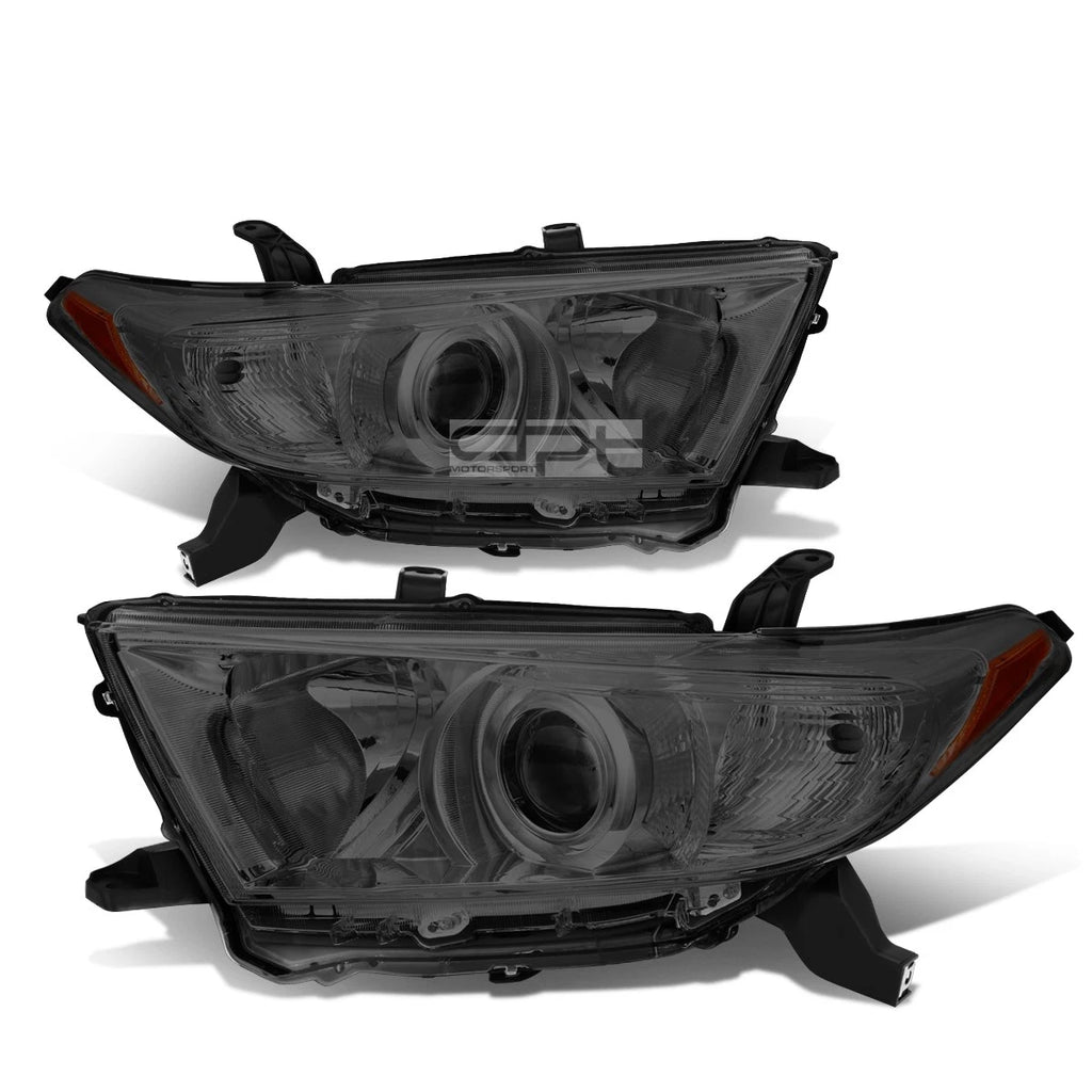 Smoked Housing Amber Corner Projector Headlight for Toyota Highlander (2011–2013)