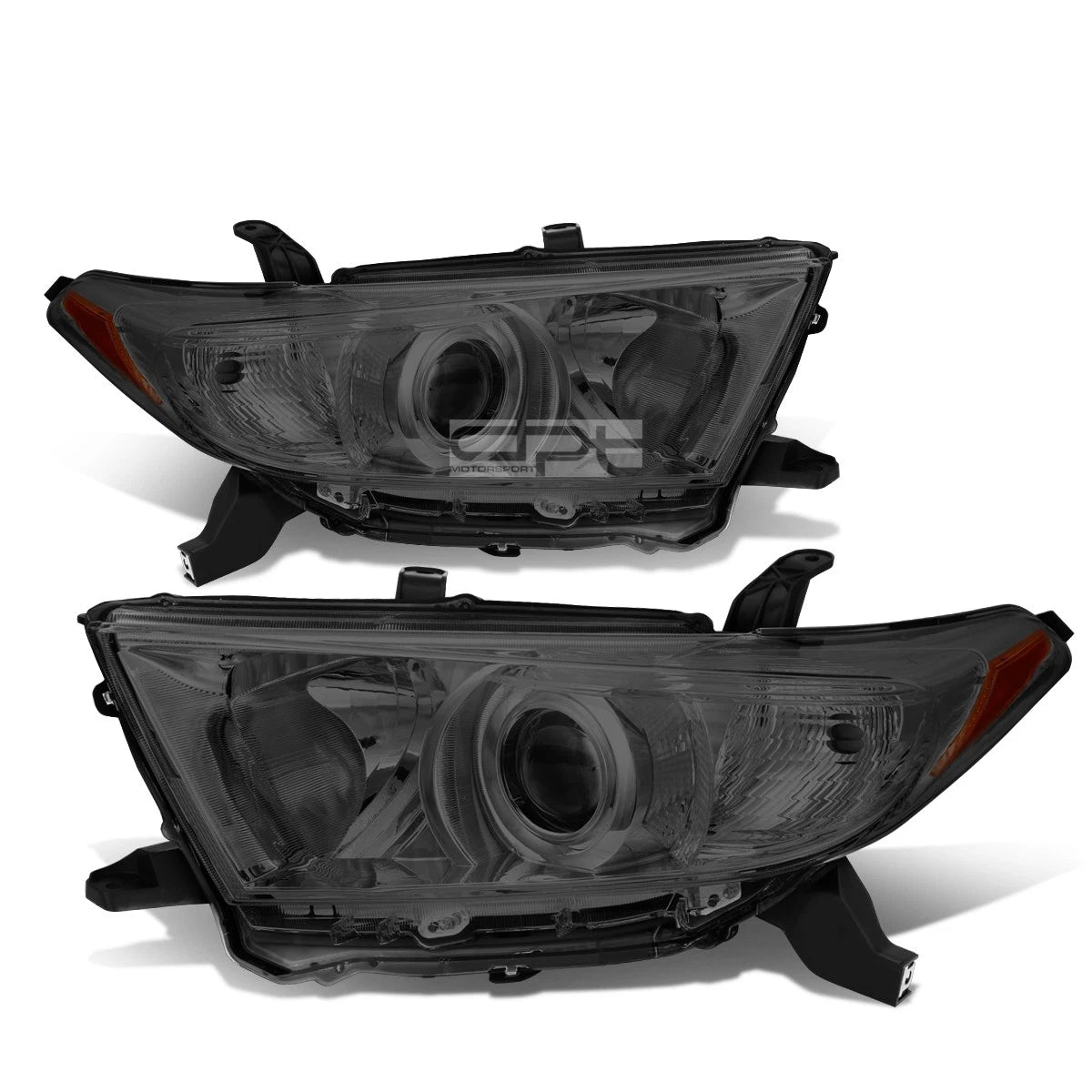 Smoked Housing Amber Corner Projector Headlight for Toyota Highlander (2011–2013)