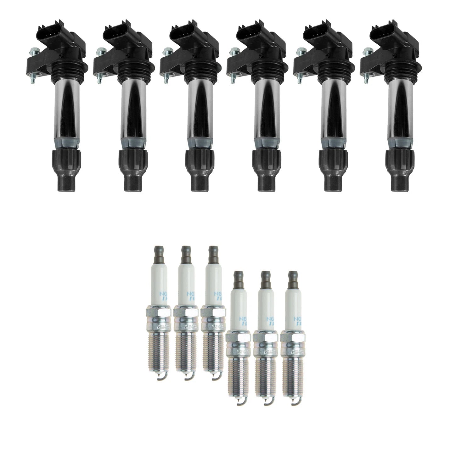 Set of 6 Ignition Coils & Iridium Spark Plugs for Acadia Traverse Terrain (V6)