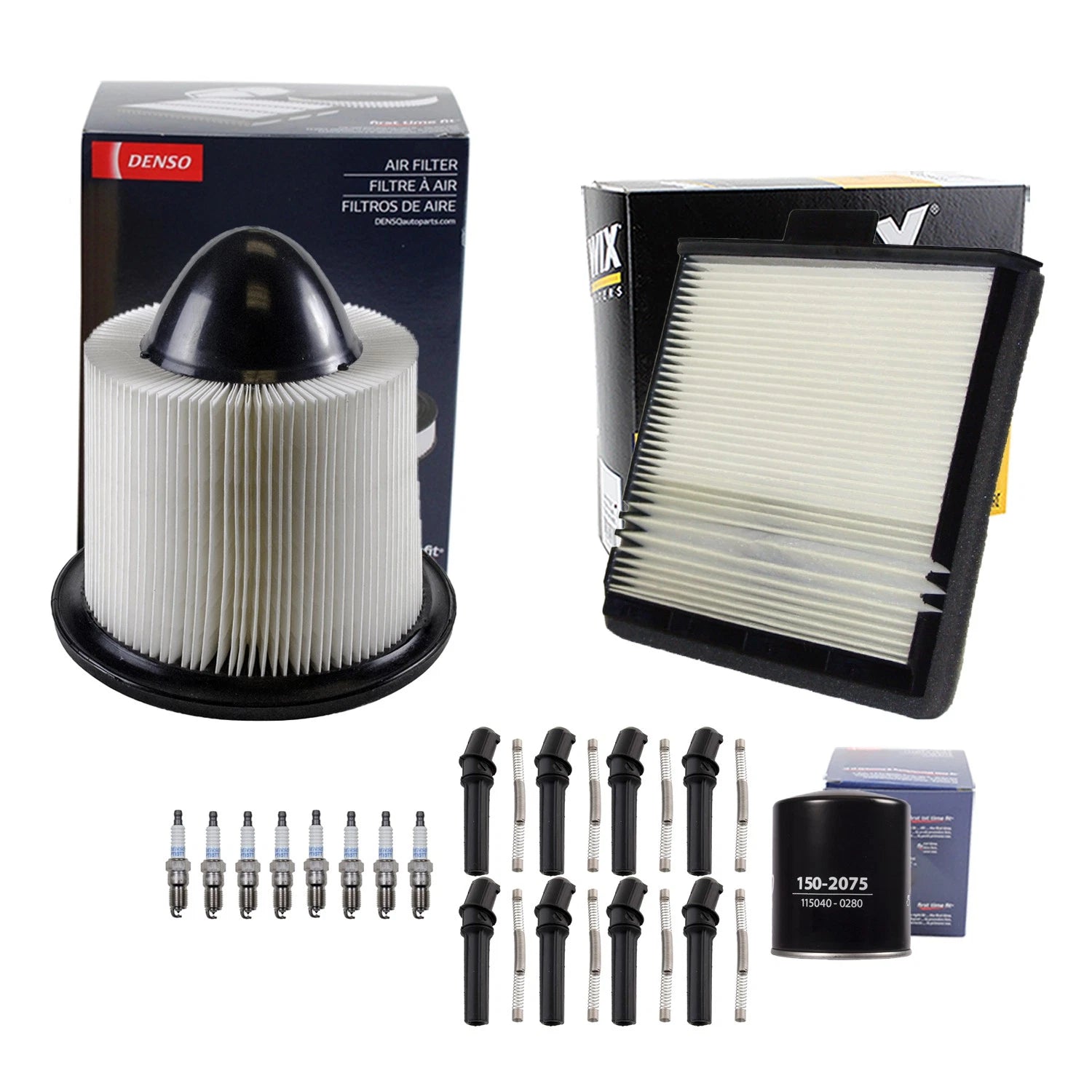 Denso Tune Up Kit with NGK 8 Spark Plugs & Boots for Ford Expedition F-150 F-250