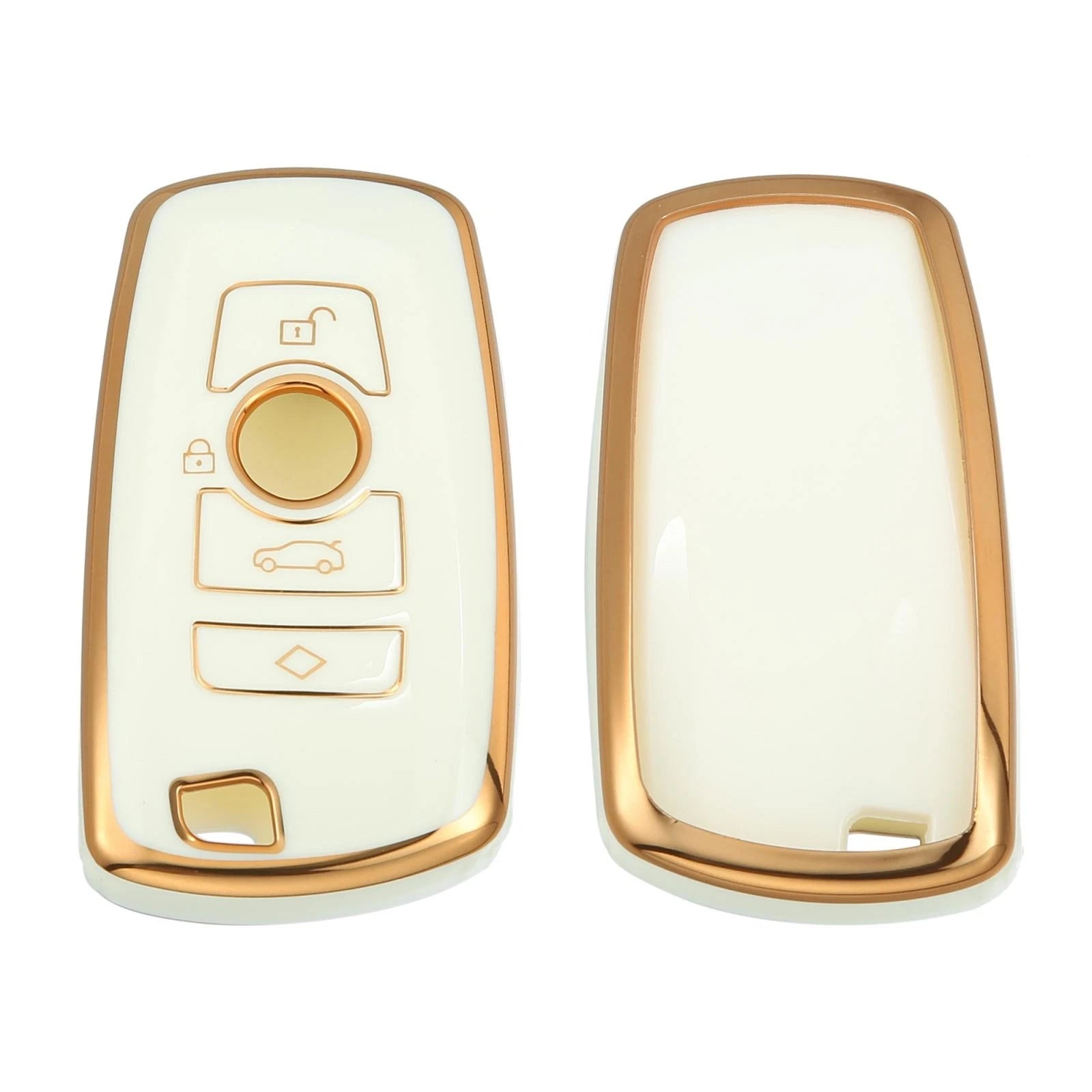 Key Fob Remote Control for BMW 1 3 4 5 6 7 Series X3 (TPU, White)