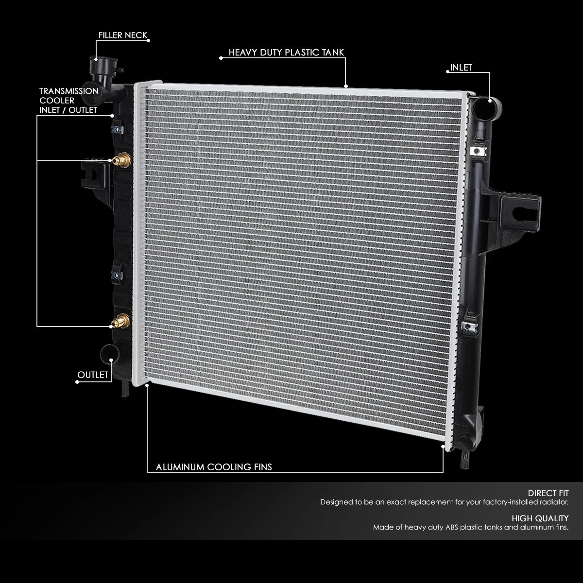 Aluminum Radiator for Jeep Grand Cherokee 4.0 (1999–2004) DPI 2262