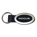Black Leather Oval Keychain - Officially Licensed for Nissan Rogue