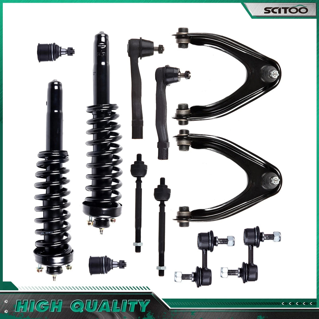 Set of 2 Front Struts Upper Control Arm Suspension Kit for Honda CR-V (1997–2001)