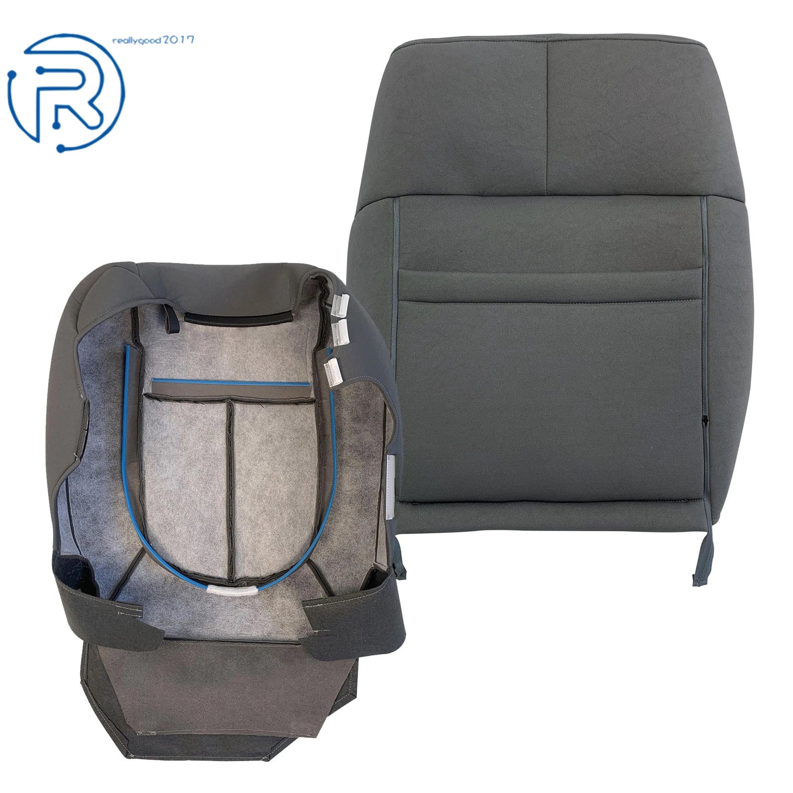 Seat Cover Set for Ford F250 F350 F450 F550 (2011–2016) Cloth Gray