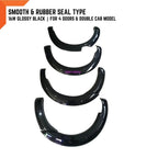 16W Glossy Black Smooth Fender Flares for Ford Ranger PX2 (2015-2018)