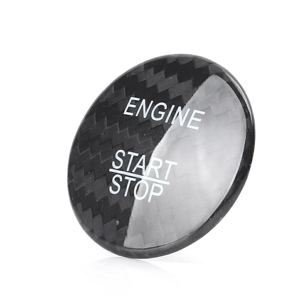 Carbon Fiber Engine Start Stop Button Sticker Cover for Mercedes E-Class