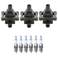 Set of 3 Ignition Coils & 6 Iridium Spark Plugs for Mercedes W124 W202 R129