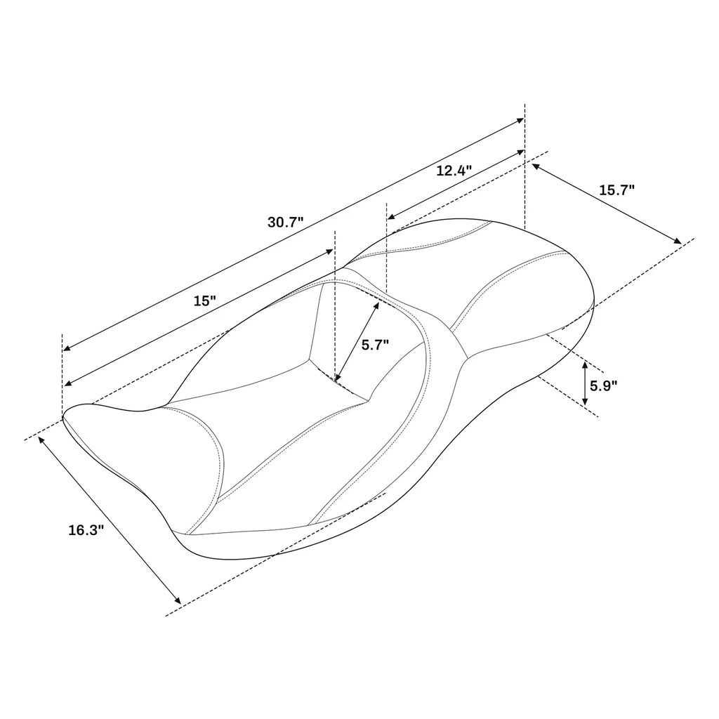 Rider Passenger Seat for Harley CVO Electra Tri Glide FLHT FLHR (2009-2023)