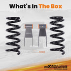 2" Front & 1-2" Rear Drop Kit Spring + Shackles for Chevy GMC C1500 (1988–1998)