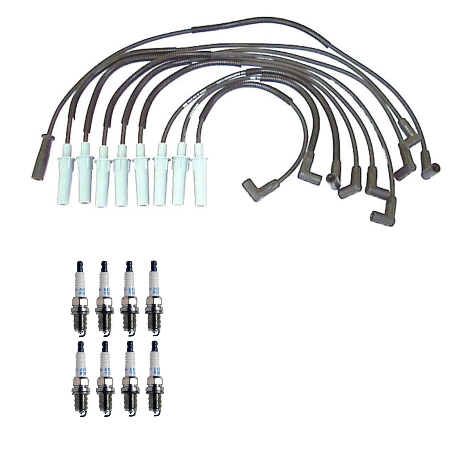 Denso Wire Set & 8 Double Platinum Spark Plugs for Dodge 5.2 5.9 V8 (1994–2003)