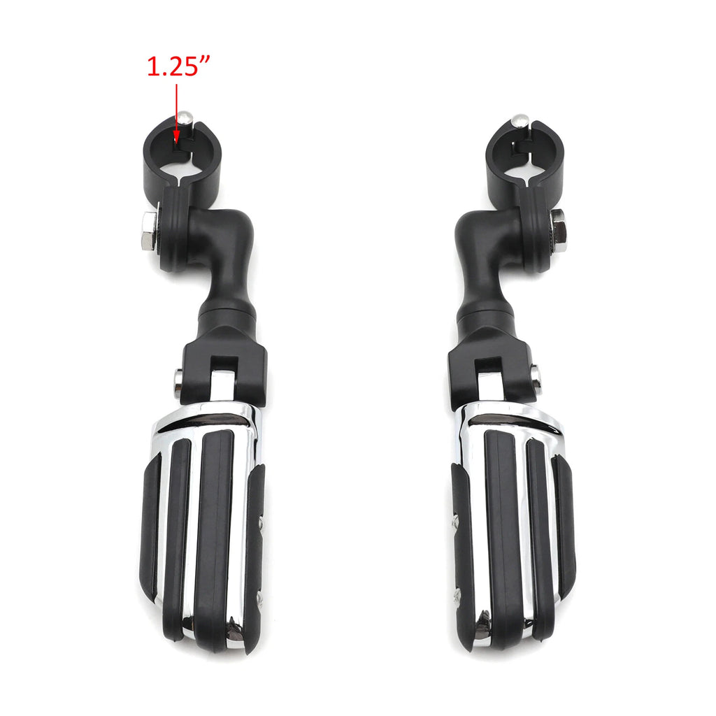 2X 3" Foot Pegs for Harley Touring (1.25" Male Mounting)