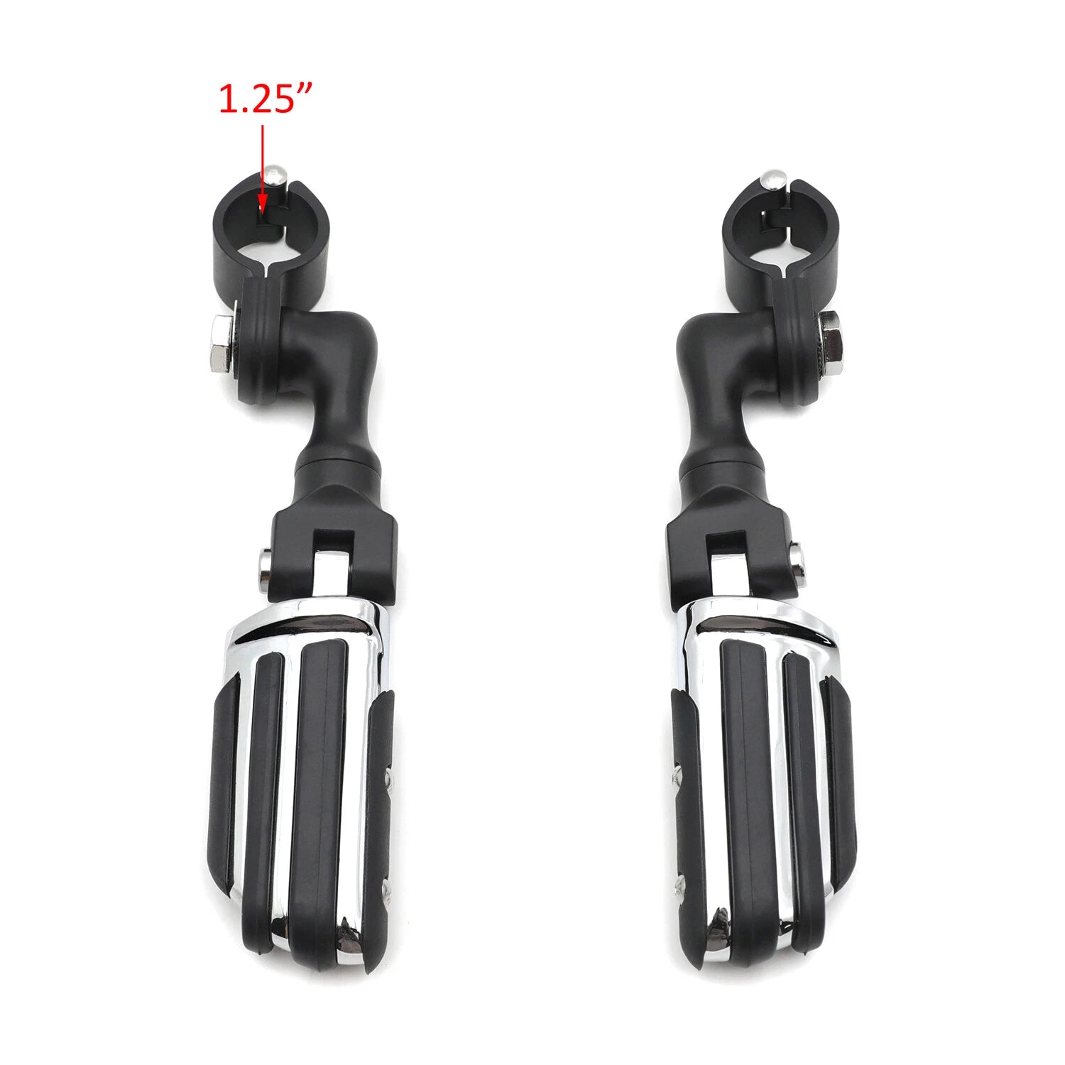 2X 3" Foot Pegs for Harley Touring (1.25" Male Mounting)