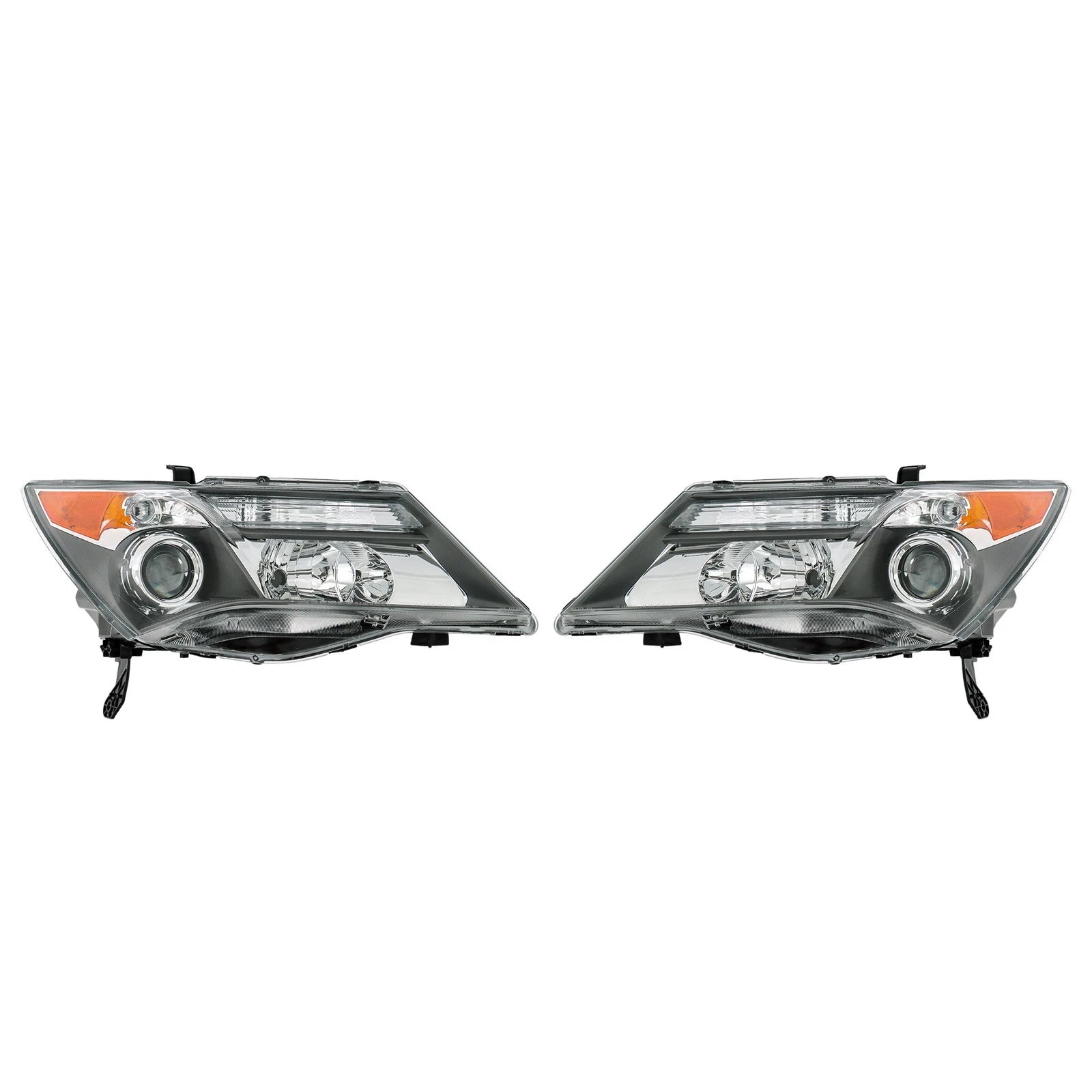 Headlight Assembly Pair for Acura MDX (2007–2009) HID Black