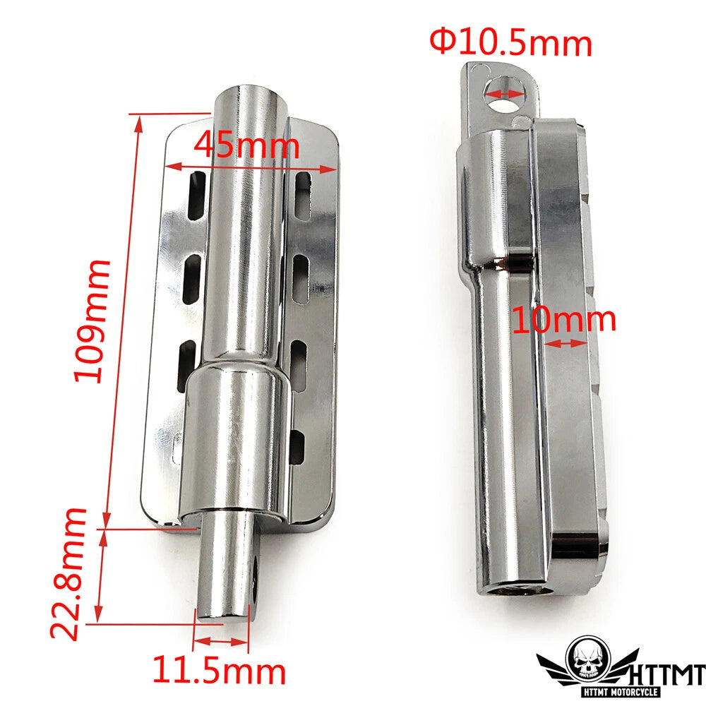 Chrome Dominator Cut Foot Peg for Harley Softail (2014–2023)