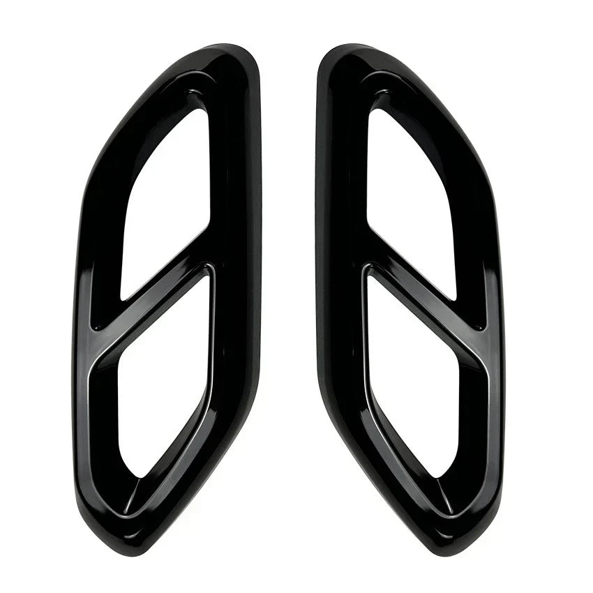 Glossy Black Exhaust Tail Mufflers Cover Trim for Benz GLC300 X254 AMG