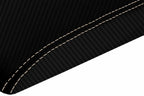 Console Lid Armrest Cover for Ford Flex (2009–2019) Carbon Fiber Beige Stitch