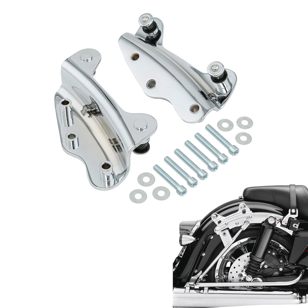 Set of 4 Docking Hardware Kit for Harley Touring Glide (2009–2025) Chrome/Black
