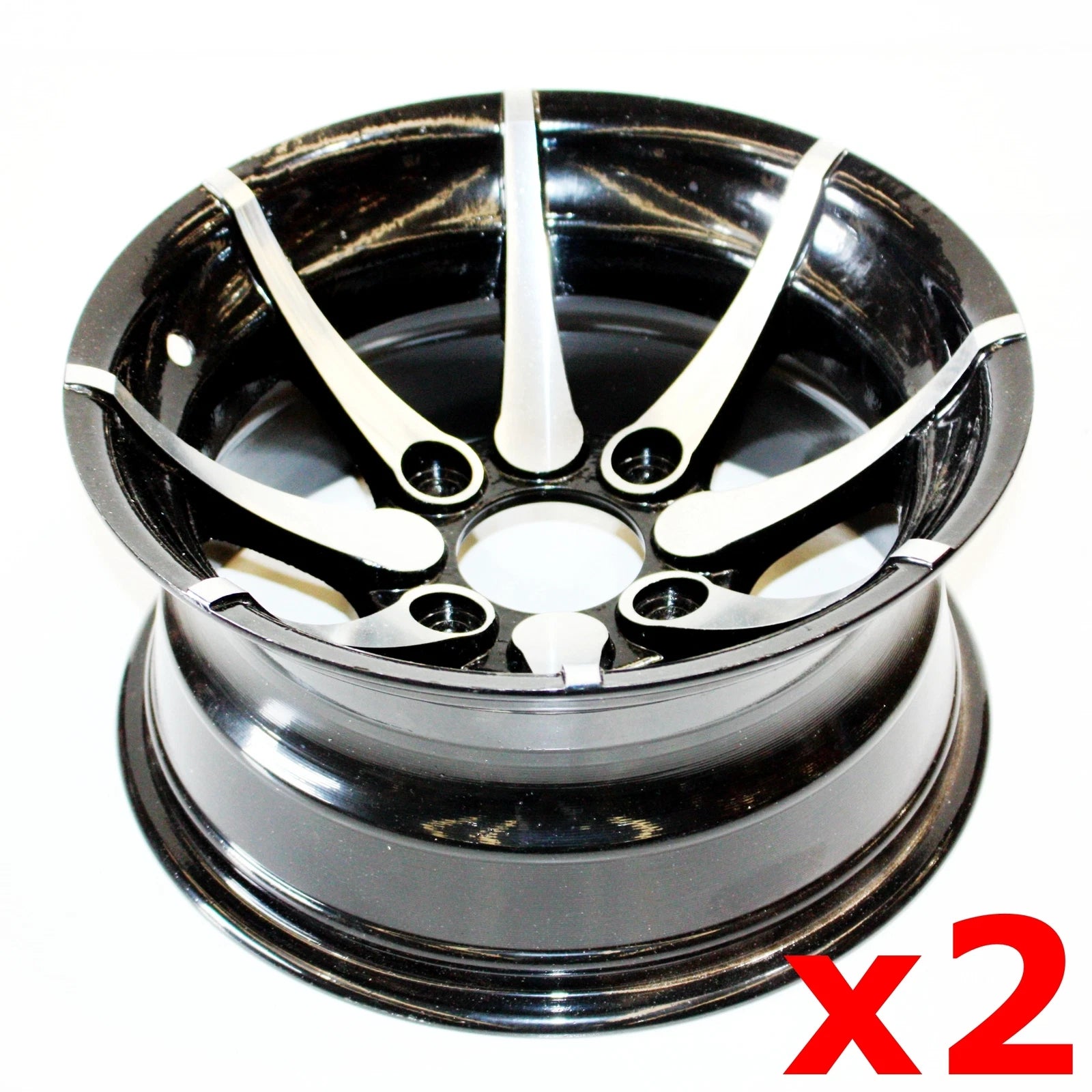 Pair 12" Alloy Wheel Rim for Quad Dirt Bike ATV UTV (25X8-12)