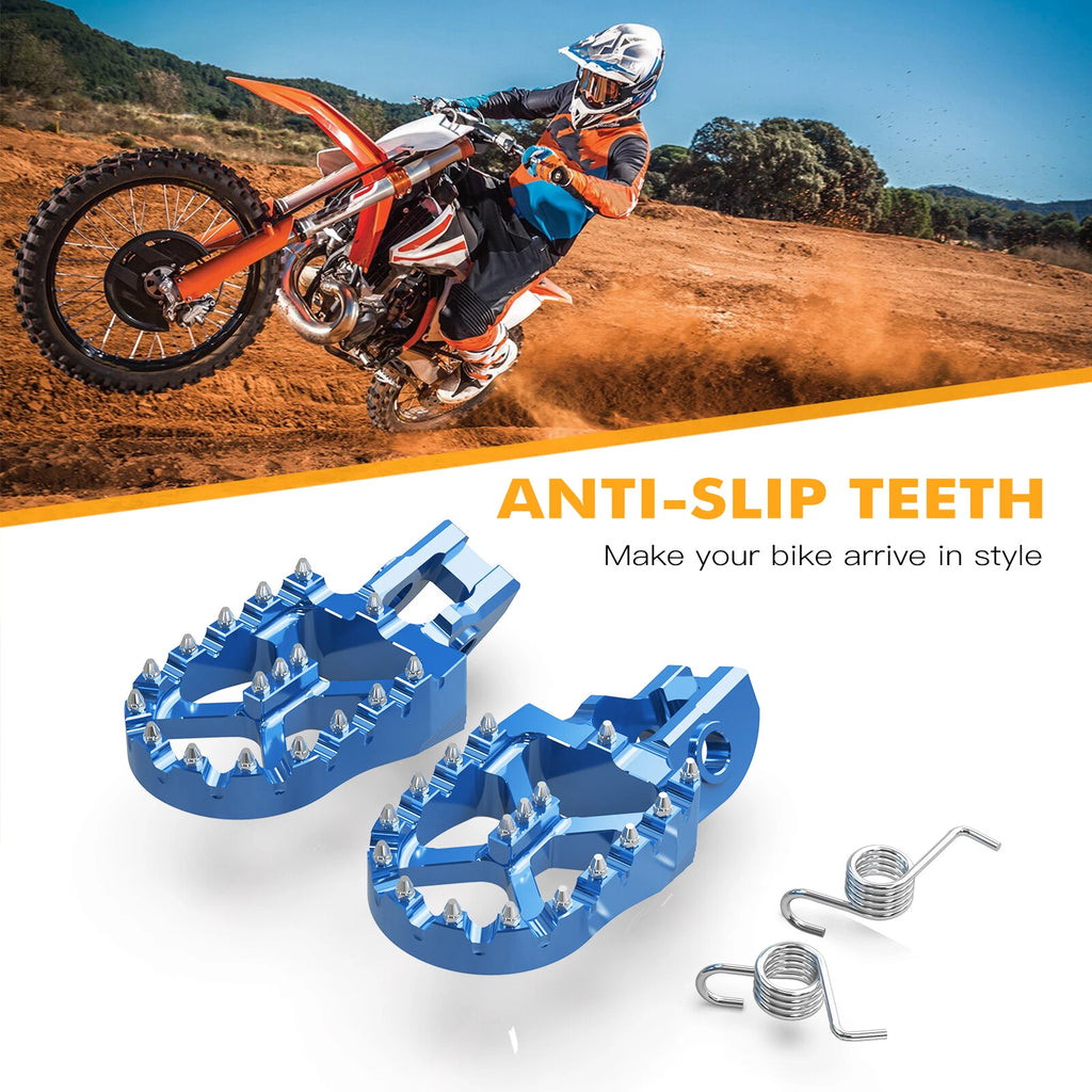 CNC Wide Foot Pegs for Husqvarna TC85 TE250i TE300i FE350 (2017–2023)