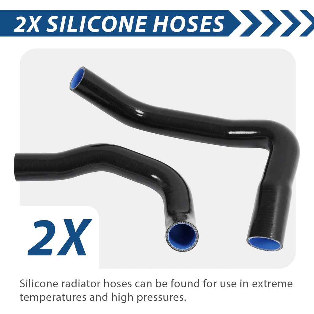 Black Silicone Radiator Hose for Chevy Camaro SBC (1971–1988)