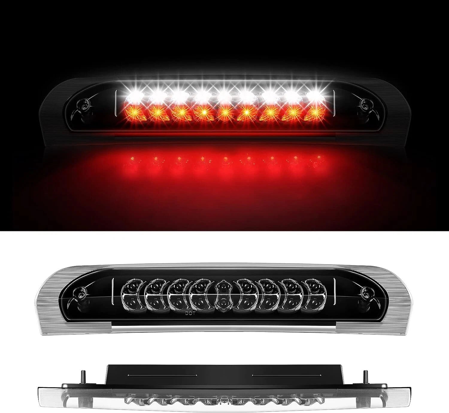 Third Brake Light for Dodge Ram 1500 (2002–2008) Chrome Housing Smoke Lens