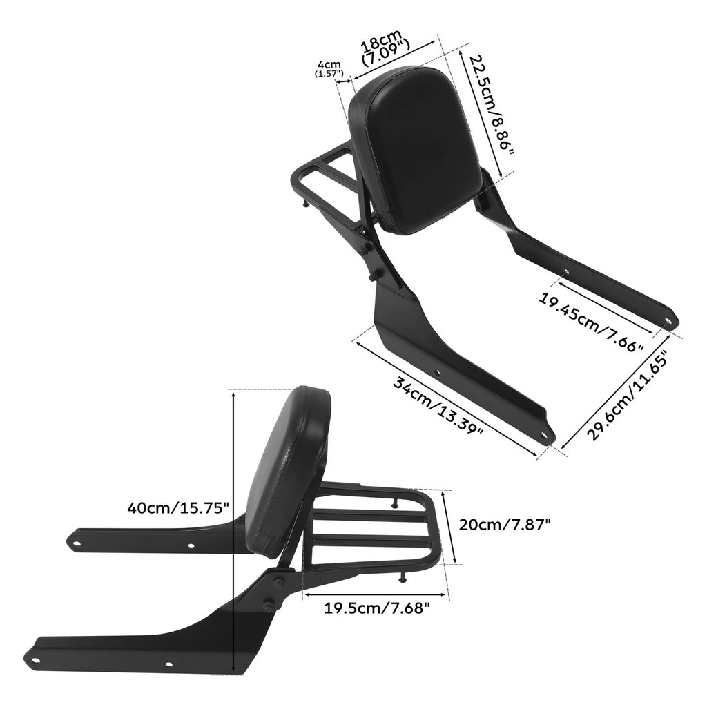 Sissy Bar Luggage Rack for Honda Shadow Spirit 750 VT750C2 (2007–2014)