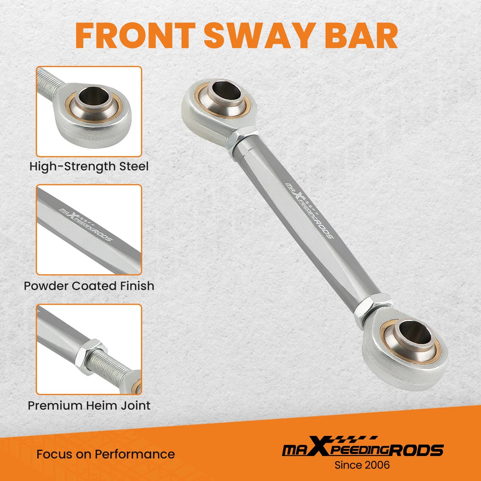 2X Front Sway Bar Links for Jeep Wrangler JK JKU JL (2007–2021)