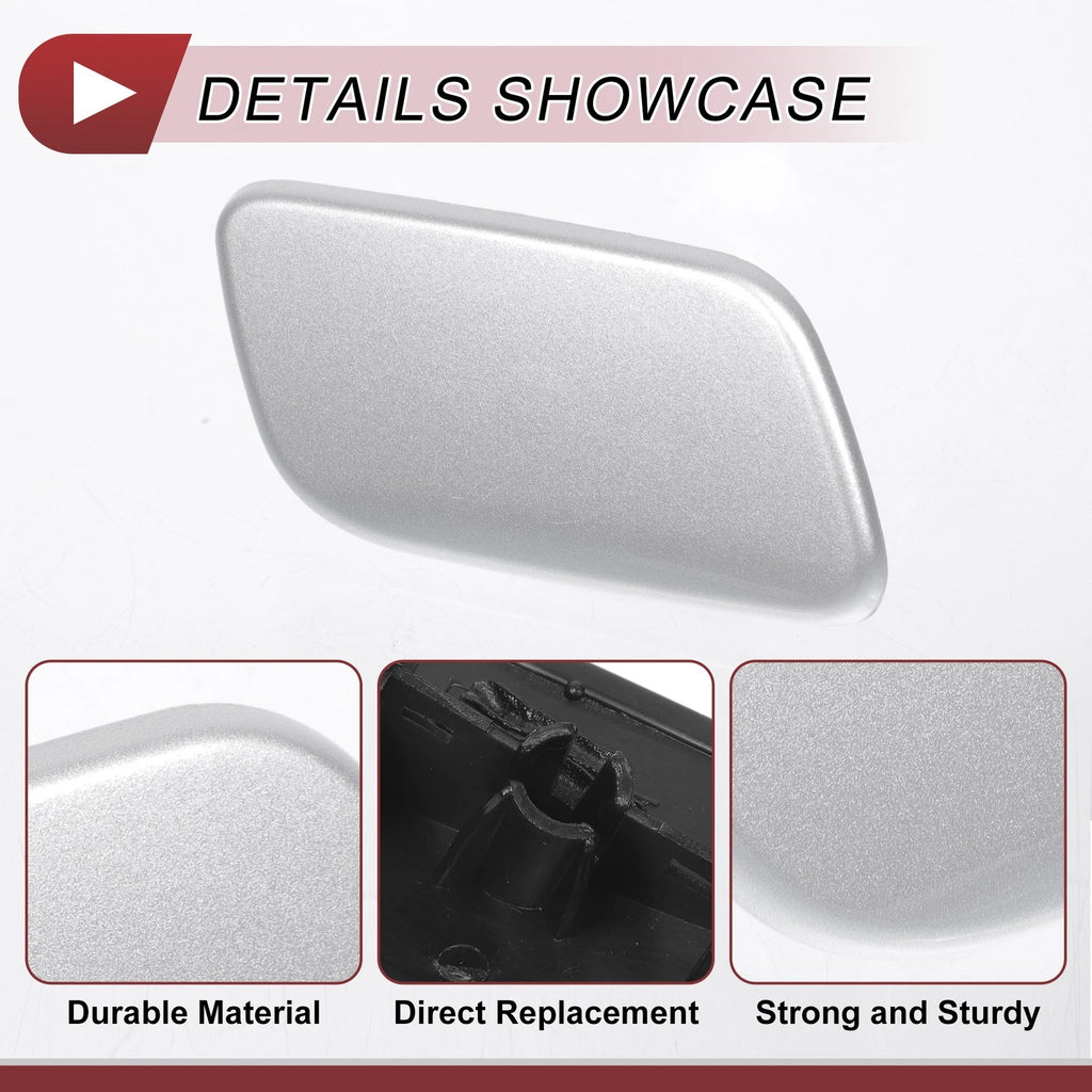 Front Right Washer Nozzle Cover Cap for Subaru Forester (2013–2015) Silver Tone