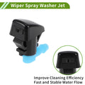 Windshield Washer Nozzle & Hose Connector for Dodge (2011-2019) 1 Set