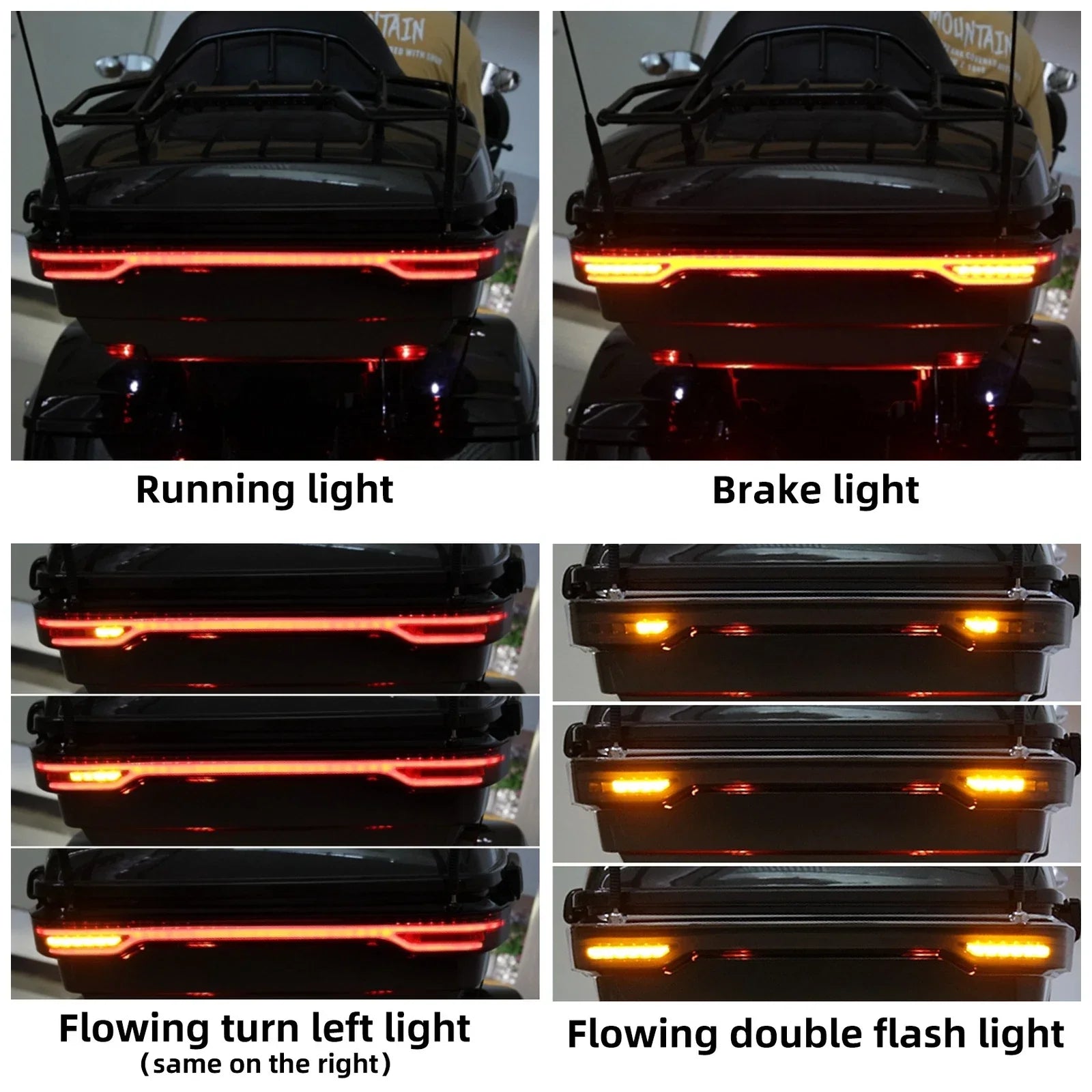 LED Brake Turn Tail Light for Harley Touring Glide (2014-2025)