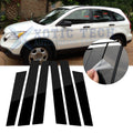 Piano Black Window Pillar Posts Door Trim Cover for Honda CR-V (2007–2011)