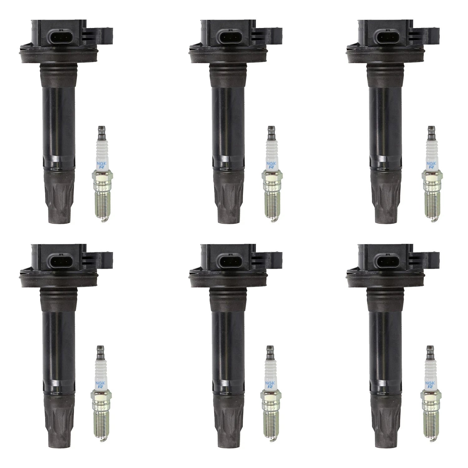 Set of 6 Ignition Coils & NGK Platinum Spark Plugs for F-150