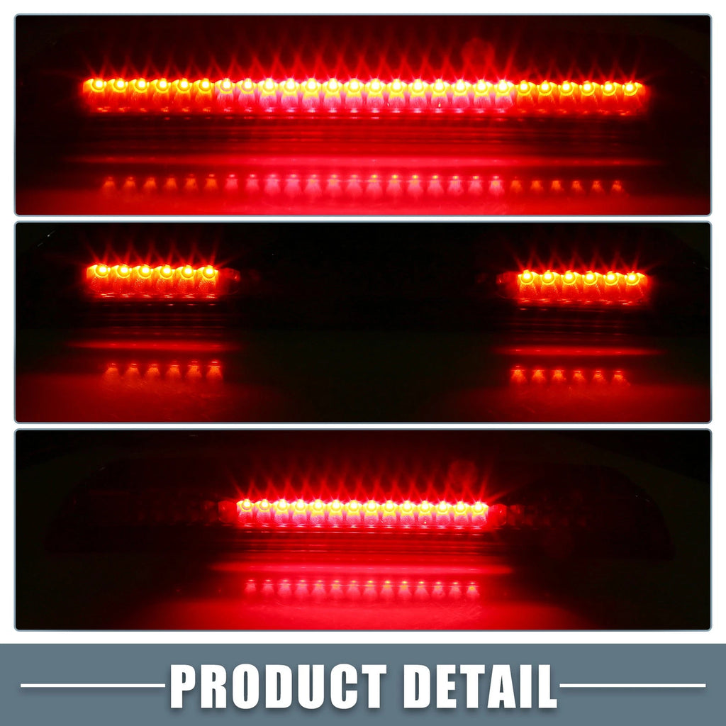 High Mount Stop Light for Nissan (26590-EA800) Chrome Tone Housing Red Lens
