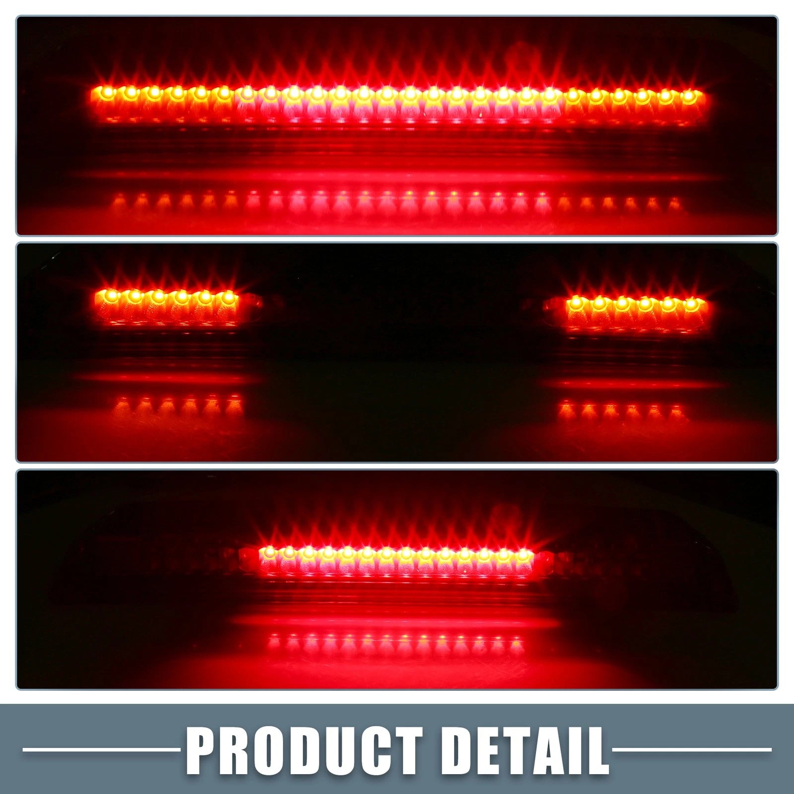 High Mount Stop Light for Nissan (26590-EA800) Chrome Tone Housing Red Lens