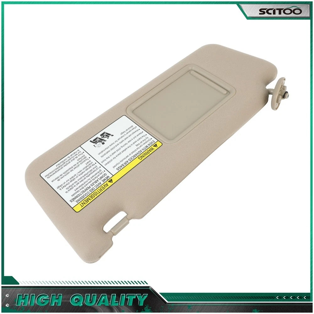 Left Driver Side Sun Visor for Toyota Tacoma (2005–2009) Tan Beige