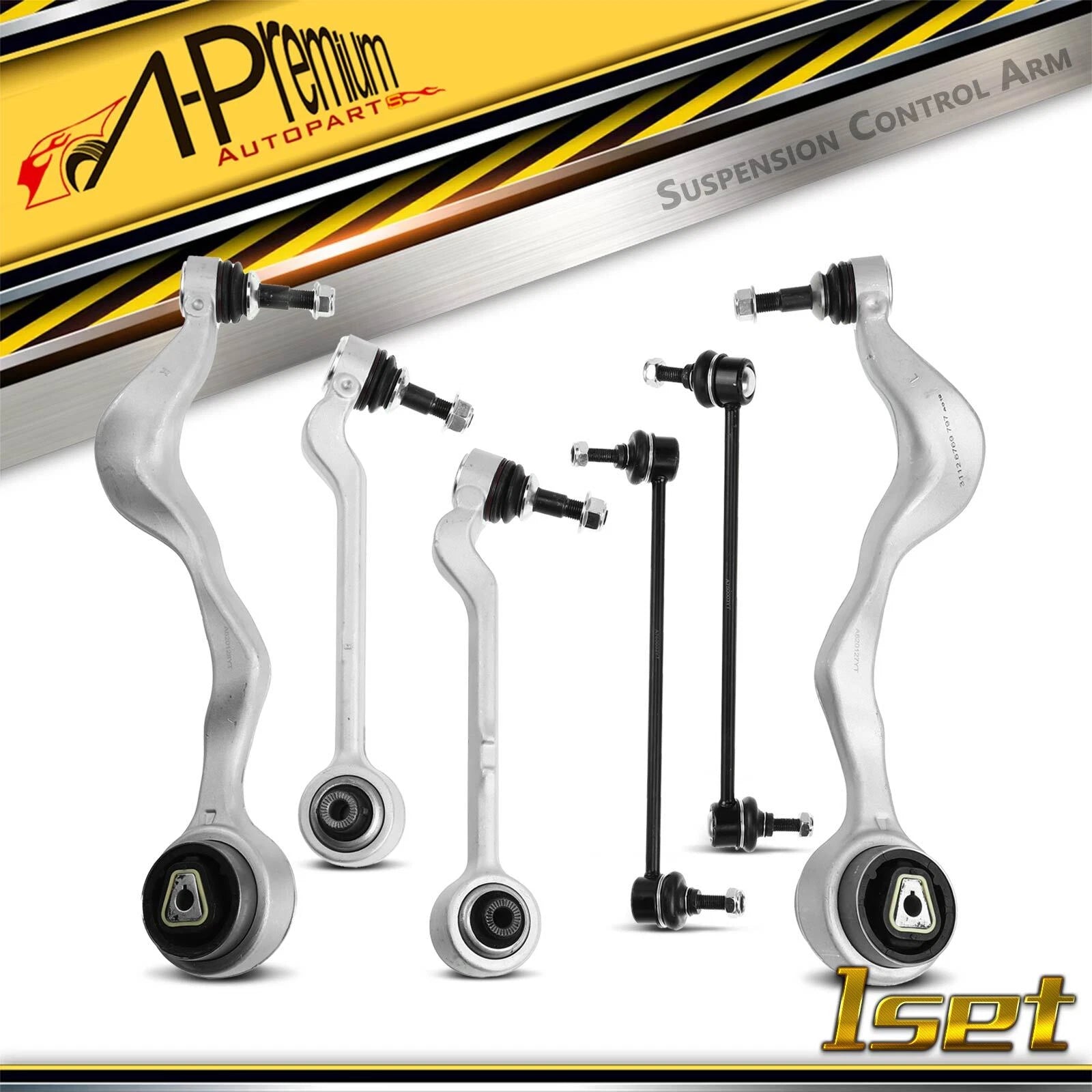 Set of 6 Front Lower Control Arm Sway Bar Links for BMW E90 (2006–2013)