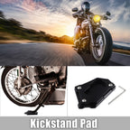 Aluminum Alloy Kickstand Plate Pad for BMW R1250GS 2018-2019 (Black)