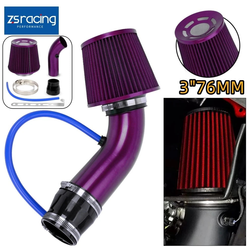 3" Cold Air Intake Induction Kit for Universal Vehicles (Aluminum)