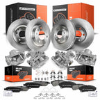 Set of 16 Drilled Brake Rotors and Pads for Ford Lincoln