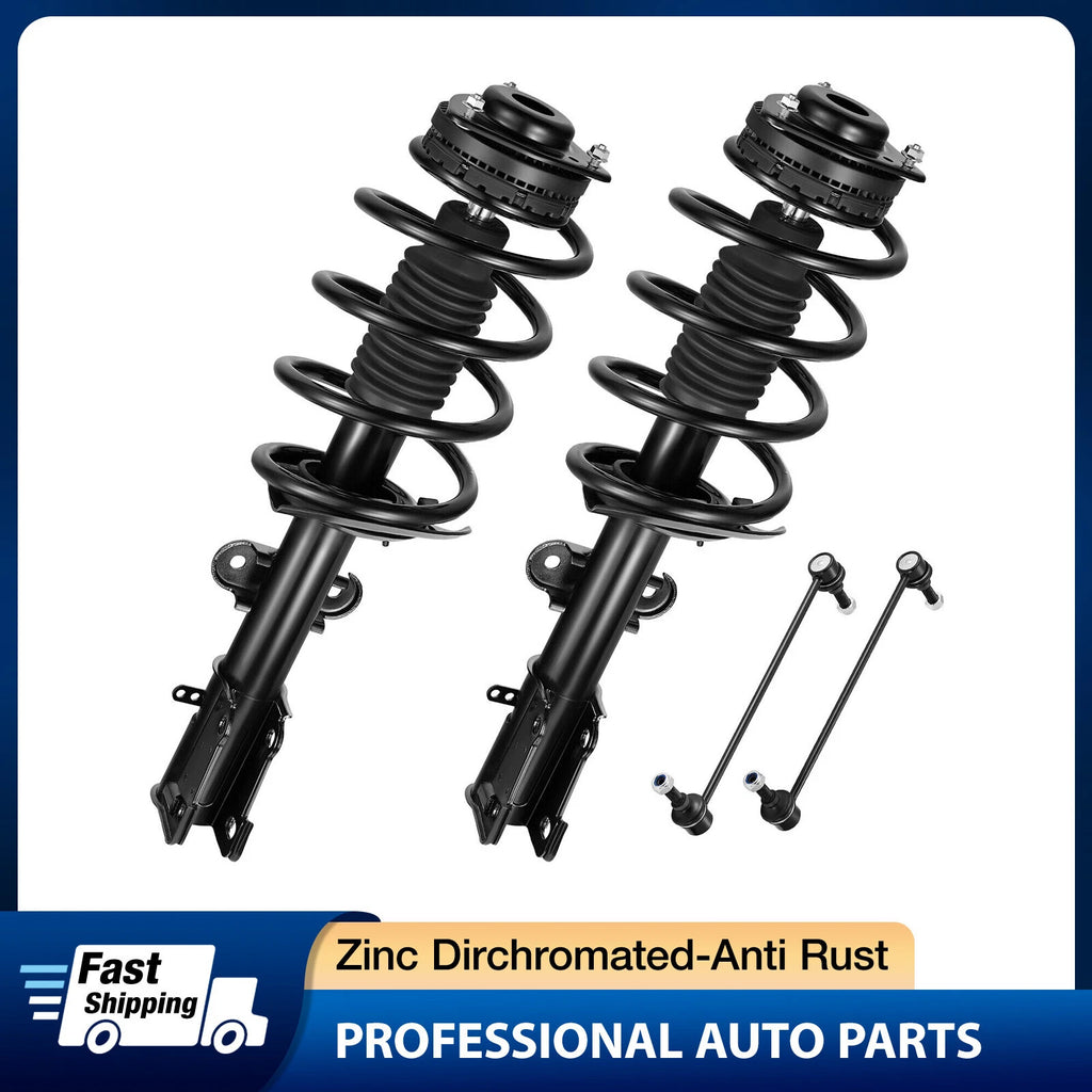 Front Struts with Coil Spring and Sway Bar for 2008-2016 Chrysler Town & Country 3.3L
