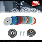 14 Pack Diamond Polishing Pads for Universal Use (4 Inch)