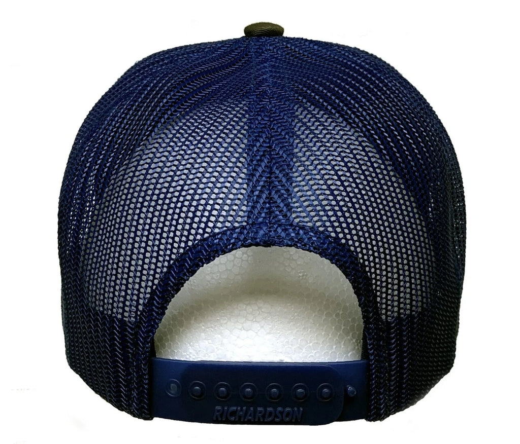 Richardson Charcoal Grey/Blue Mesh Hat for Big Rig Trucks