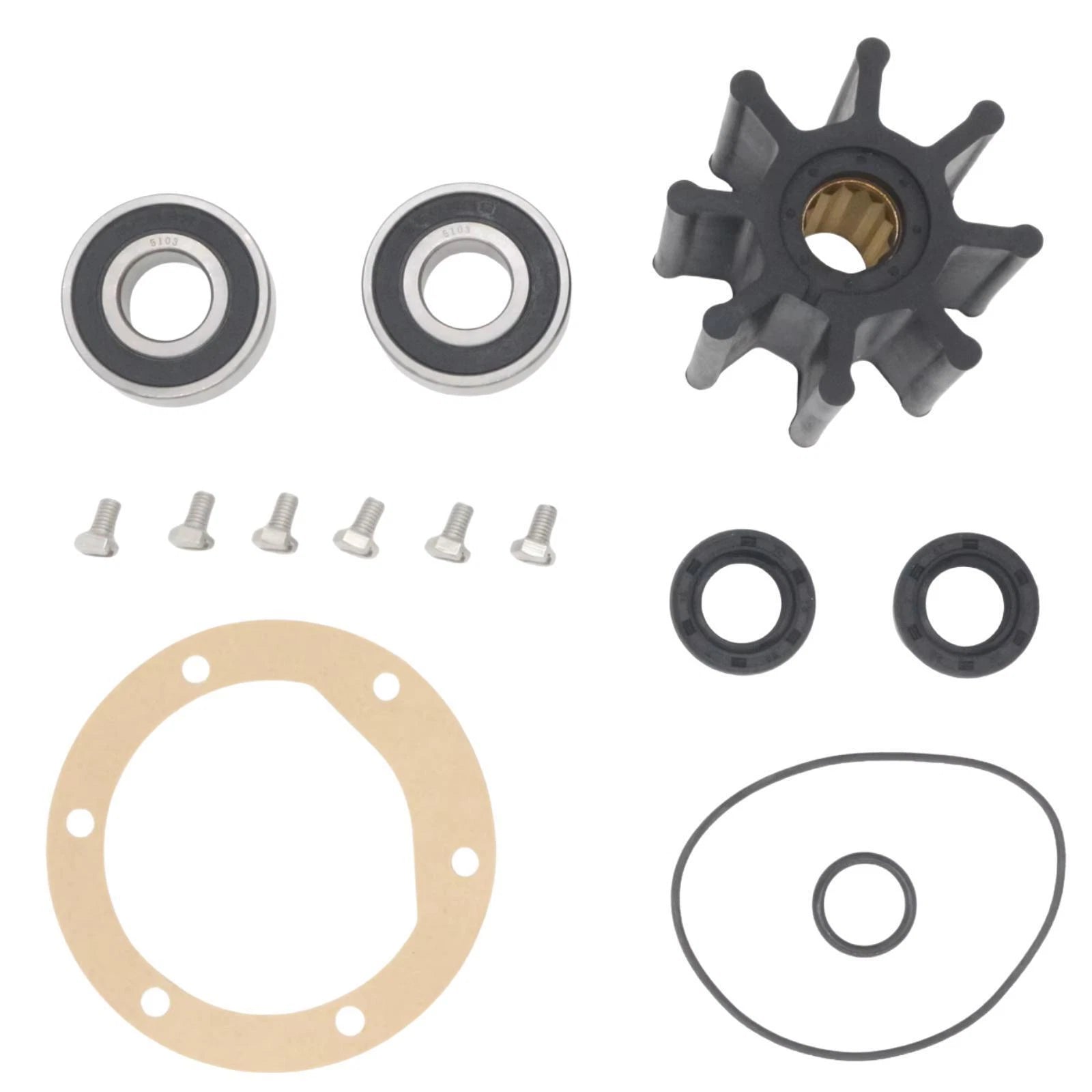 Water Pump Repair Kit for Volvo Penta (876088, 876529) & Johnson Pumps (10-24277)