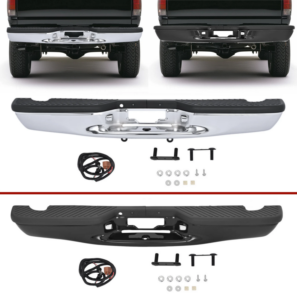 Chrome Rear Step Bumper Assembly for Ford F150 Flareside (1997–2003)