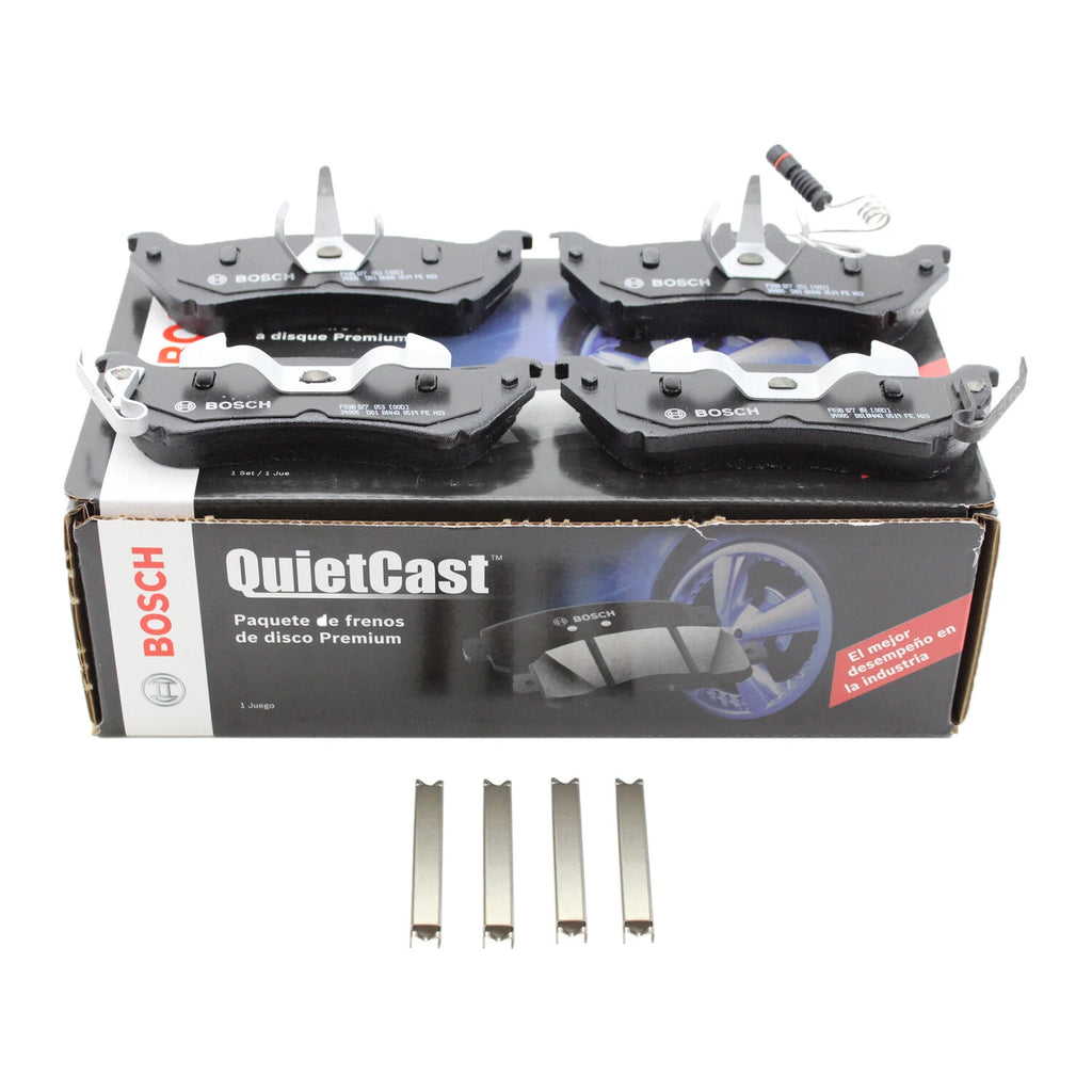 Set of 4 Bosch QuietCast Rear Semi-Met Brake Pads for Mercedes-Benz W163 (1998–2005)
