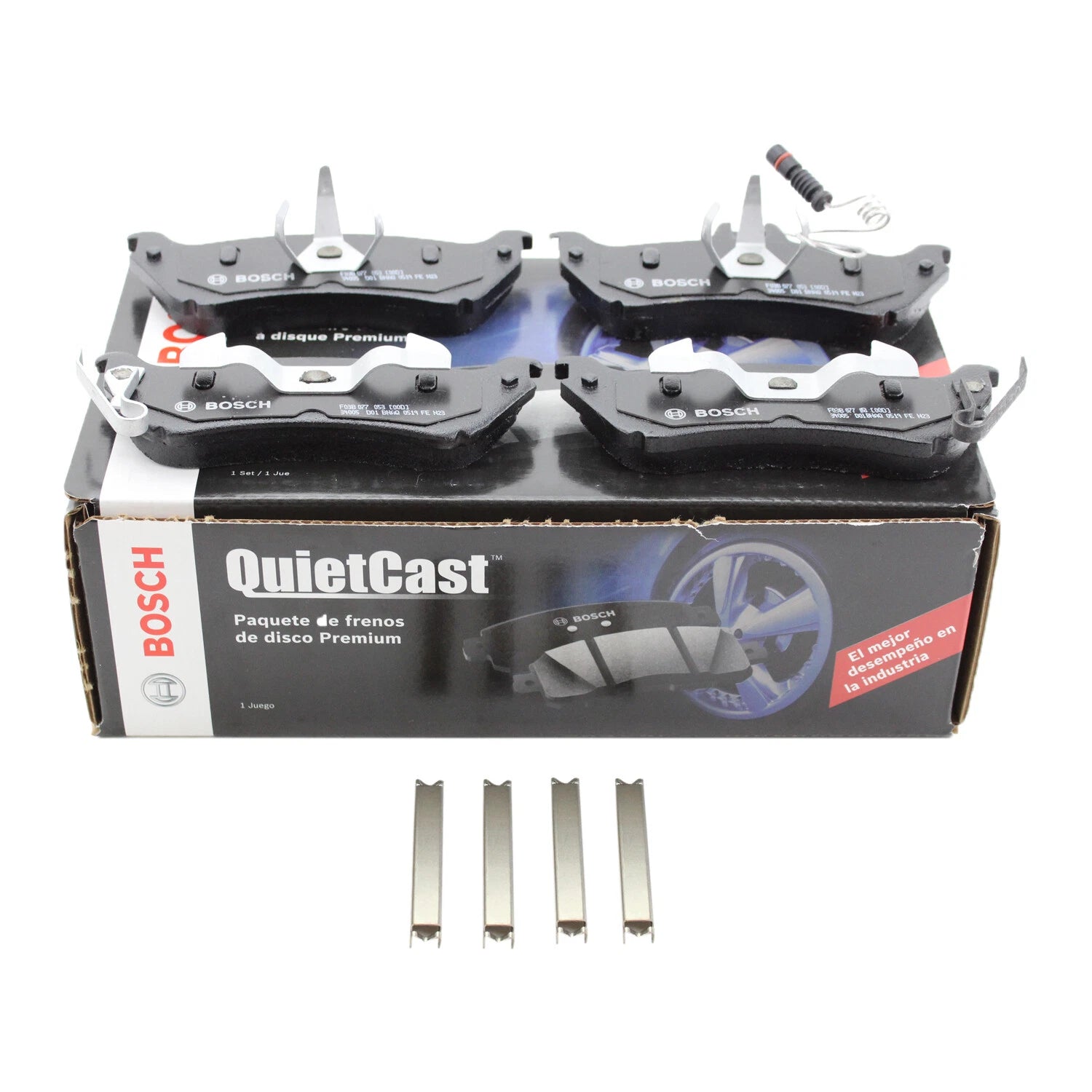 Set of 4 Bosch QuietCast Rear Semi-Met Brake Pads for Mercedes-Benz W163 (1998–2005)